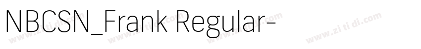 NBCSN_Frank Regular字体转换